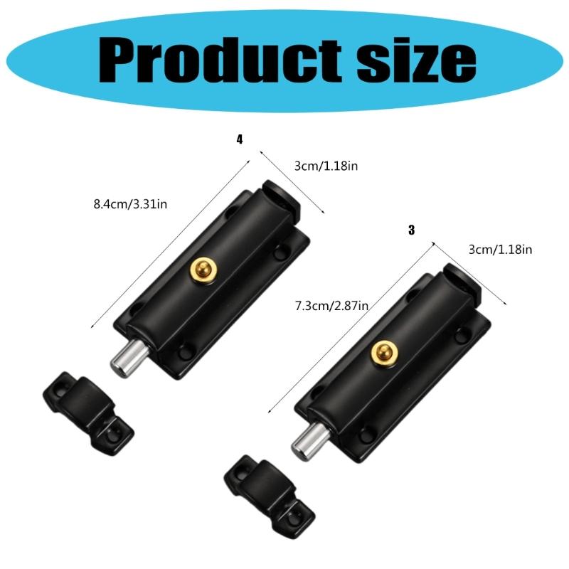 8Pcs Stainless Steel Automatic Spring Door Latches Bolt Antitheft Security Button Lock Door Hardware Easy to Install