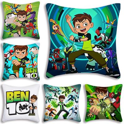 Anime B-Ben 10 Pillow Covers Cartoon Sofa Decorative Home Double-sided Printing Short Plush Cute Cushion Cover