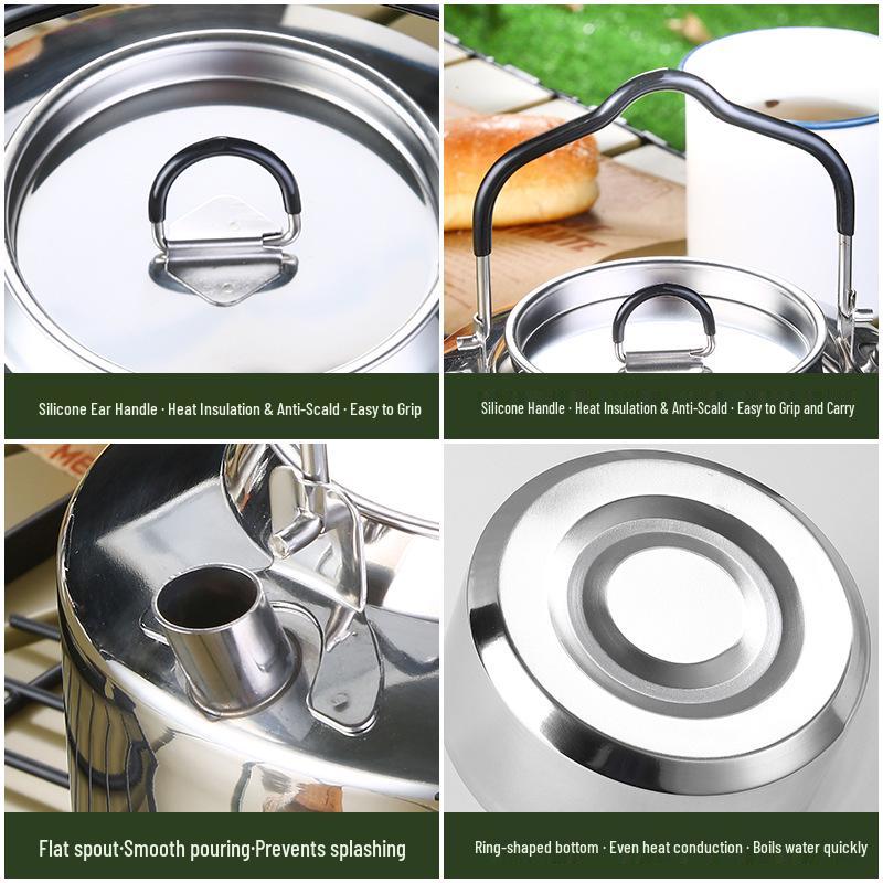 316 Stainless Steel Outdoor Camping Kettle for Tea Making