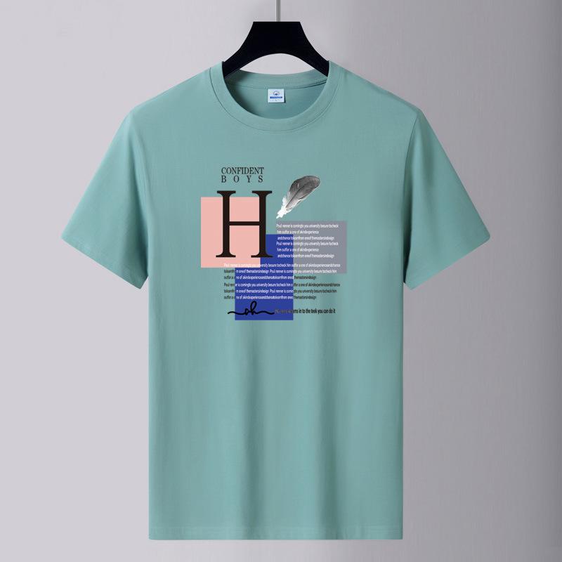 2025 Sommer Herren Baumwoll Rundhals Grafik T-Shirt - Lockere Passform, Jugendmode, Alleskönner, Große Größe