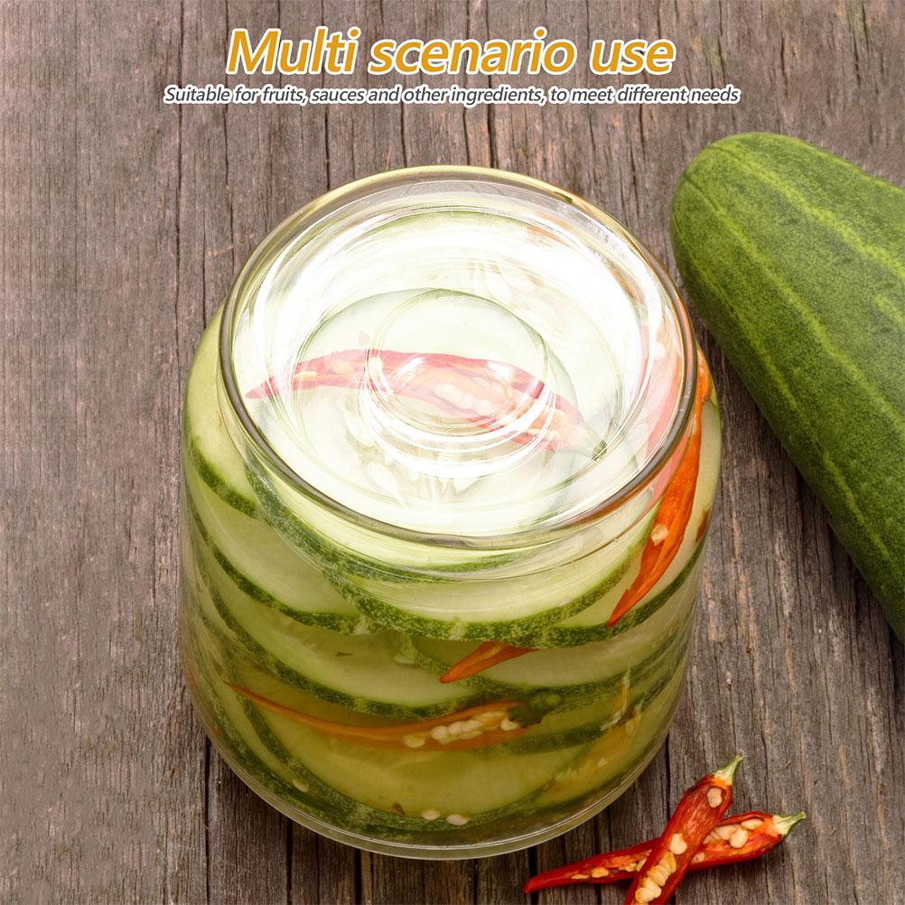 2pcs Wide Mouth Jar Fermenting Glass Weights For Fermentation Pickle Jar Transparent Glass Weights Cover For Fermenting Jar