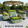 45cm Wide Movable Metal Planter Box Outdoor Balcony Garden Vegetables Flowers With Wheels Drainage