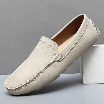 Echt Lederen Loafers Heren Casual Schoenen Luxe Designer 2025 Grote Maat 46 47 Heren Mocassins Ademend Instappers Rijschoenen