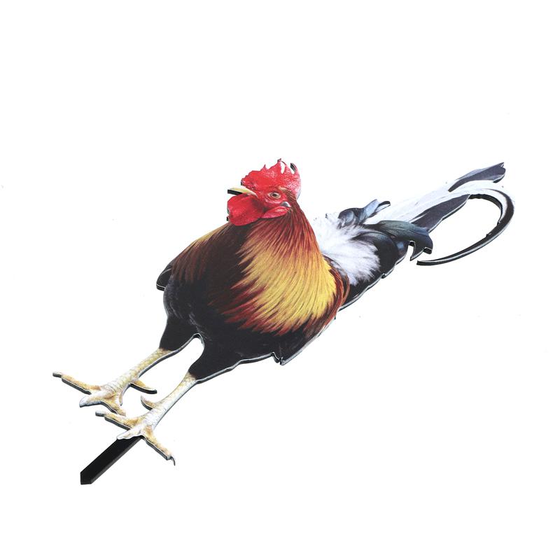 1PCS Rooster Yard Decor Weatherproof Chicken Fence Sculpture Garden Decorations Acrylic for Garden Patio Backyard Decoration