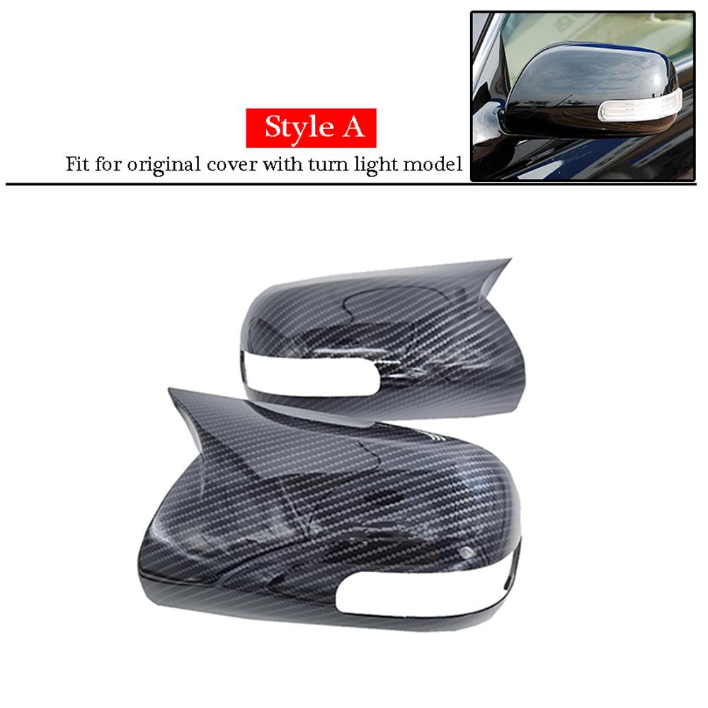 For Toyota Mark X Reiz 2005-2009 Car Rearview Side Mirror Cover Wing Cap Exterior Door Rear View Case Trim Carbon Fiber Look