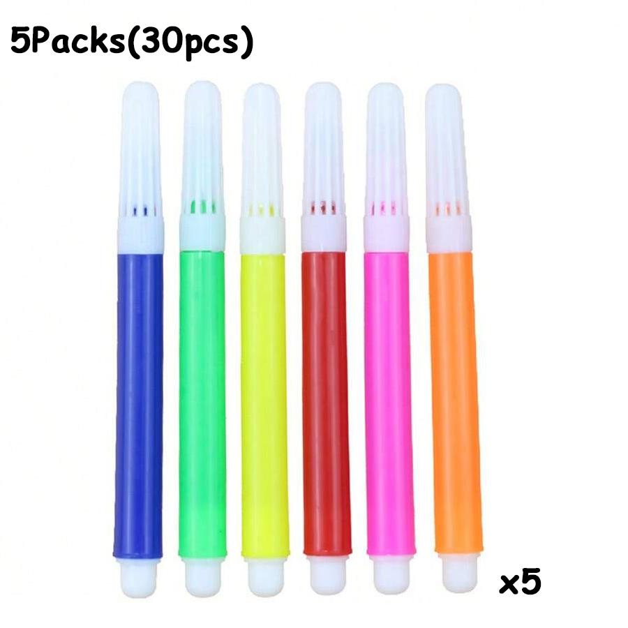 

5-20Packs 6-Color Mini Watercolor Pen 9.5cm Graffiti Painting Pen Suitable for Paper Non-woven Canvas Painting DIY Drawing Pen