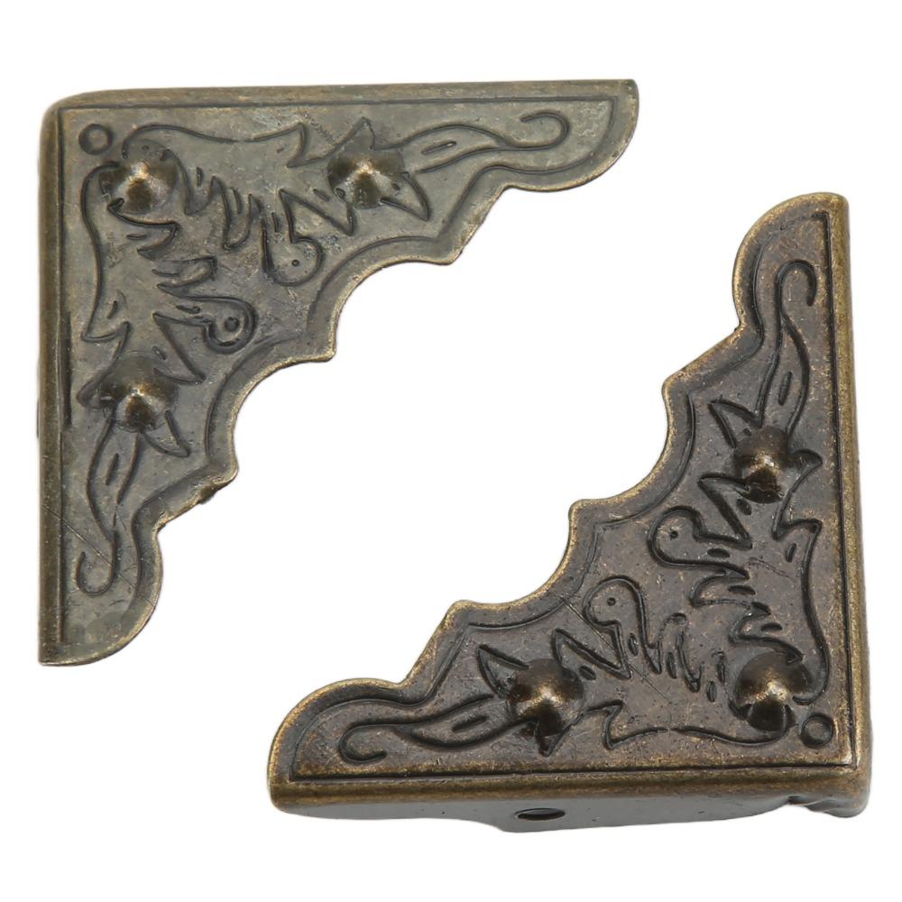 50 Stück Eisen Metall Eckenschutz Retro Vintage Langlebige Eckschützer Hohe Härte Mit Schrauben Möbel Schützer