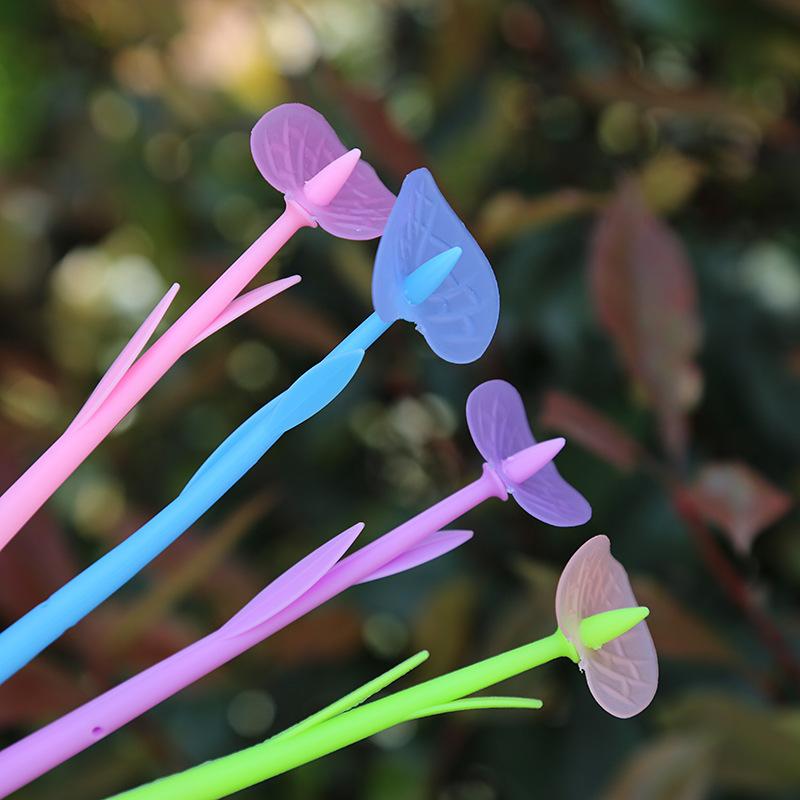 Back To School Season 10pcs 0.5mm Sun-changing Flower Gel Pen Cute Learning Stationery Water-based Pen Color-changing Flower Pen When Exposed To Light