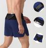 Marathon Running Shorts Men 2 In 1 Quick Dry Workout Training Fitness Jogging Multi-Pocket Man Gym Sport Shorts with Waist Pouch