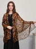 Elegantes Damen Vintage Durchsichtiges Leopardenmuster Seidenschal Kopftuch Wickeltuch Schal Sonnenschutz Bandana Hijab Damen Schal Pareo Sommer Neu