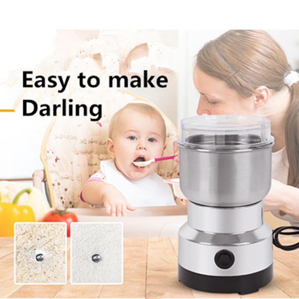 2 Blades 150KW Kitchen Electric Spice Mill 300ml Stainless Steel Coffee Grinder, EU Plug (FDA/LFGB/CE Certified)