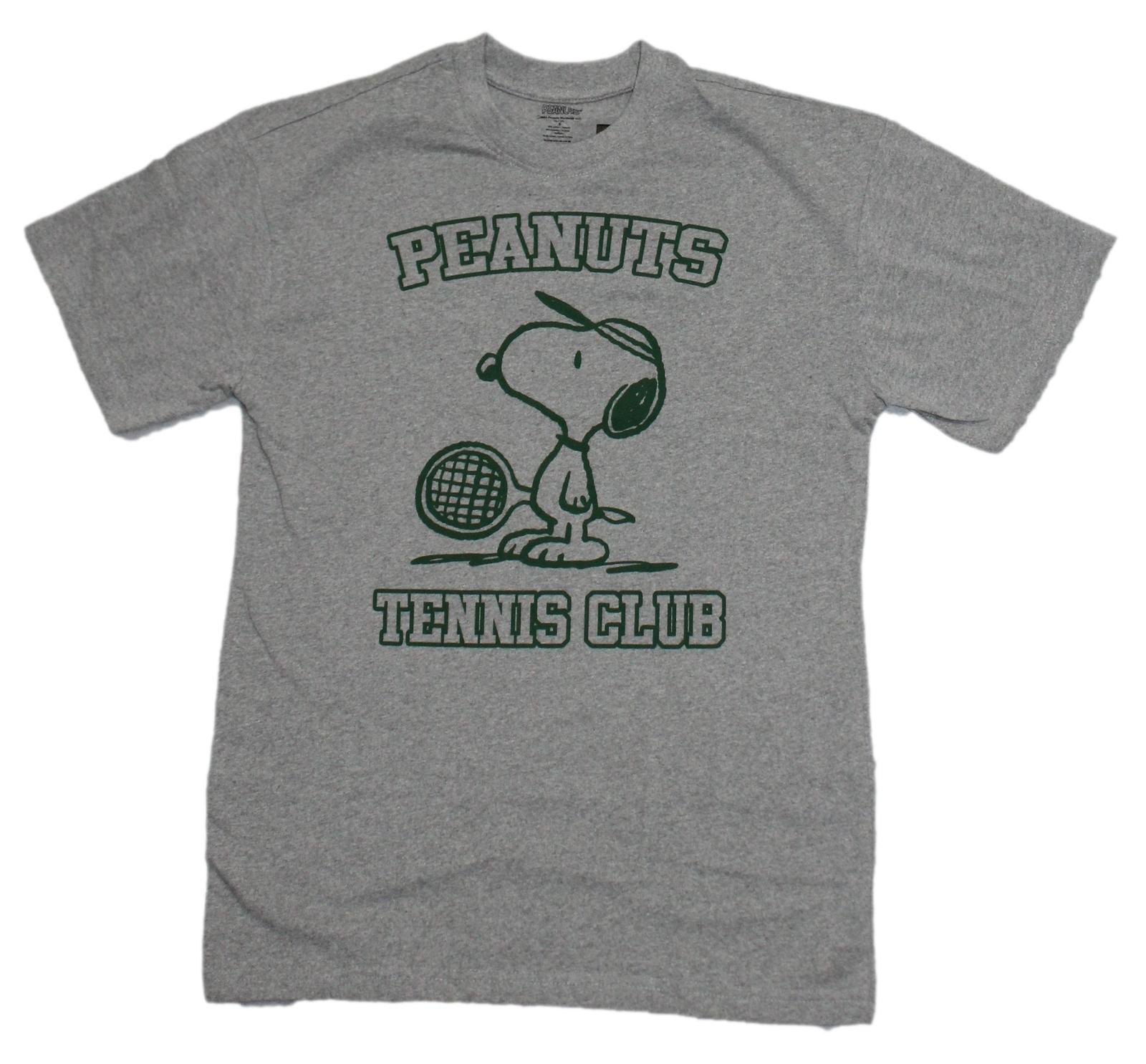 Peanuts Mens T-shirt - Tennis Club Snoopy Image XXL
