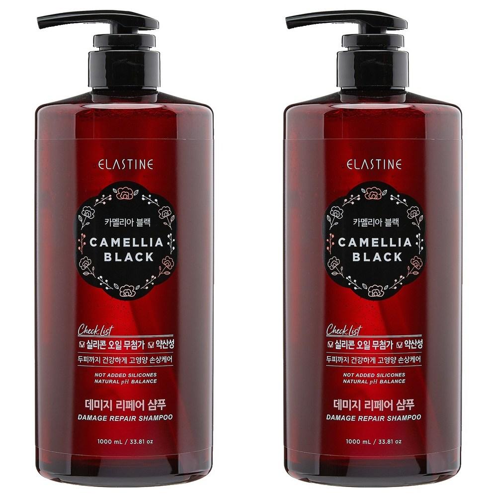 Elastin Kamelie Schwarz Intensiv-Schaden Reparatur Shampoo 1L 2 Stück
