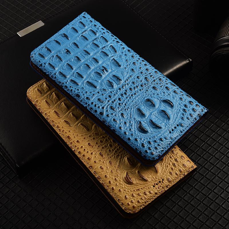 Crocodile Claw Genuine Leather Flip Case For Infinix Hot 40 40i 50 50i 60 60i Pro Plus 4G 5G Wallet Phone Cover Cases