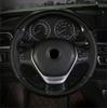 38cm Deluxe Carbon Fiber Universal DIY Hand Sewing Car Steering Wheel Cover Trim