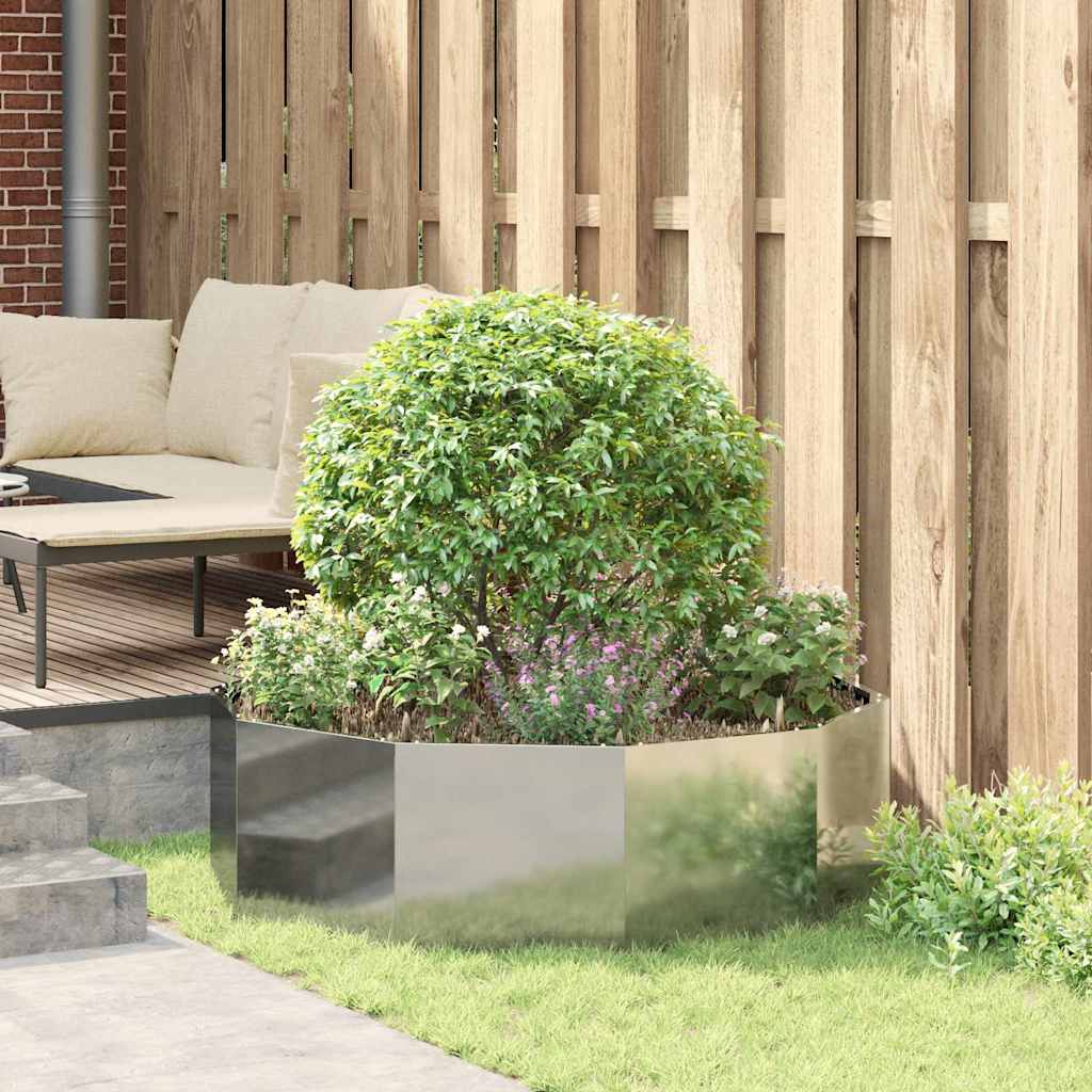 Plant Pot Silver 120 X 120 X 35 Cm Galvanized Steel