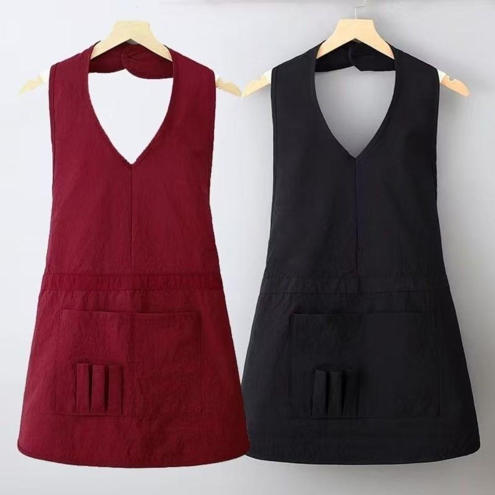 Wear Resistant Anti Fouling Apron Anti Splash Cooking Apron Simple Work Clothes Summer