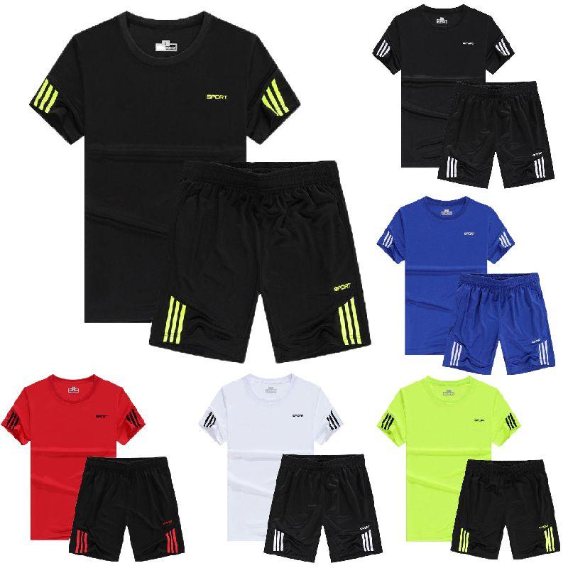 Stylish Quick-drying Men Women Sports Suit With Breathable T-shirt And Shorts Set