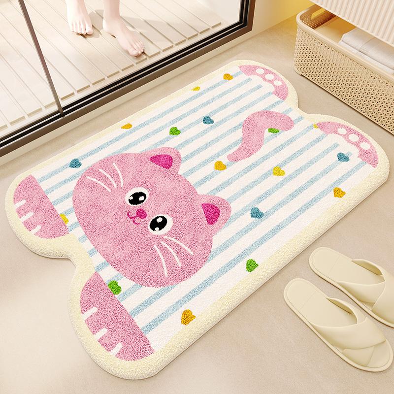 Household Special-shaped Cushion Imitation Cashmere Bathroom Floor Mat Toilet Carpet Absorbent Mat Toilet Door Foot Cushion