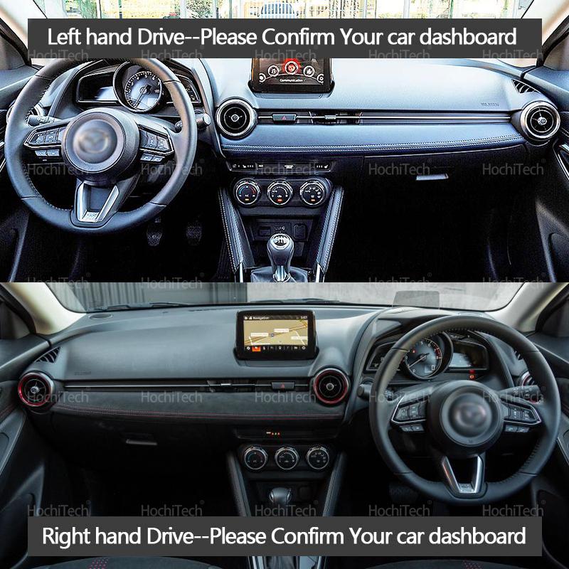 Dashboard Cover Pad Anti-Slip Mat Sunshade Dashmat Carpet Accessories for Mazda 2 Mazda2 DJ DL 2015- 2018