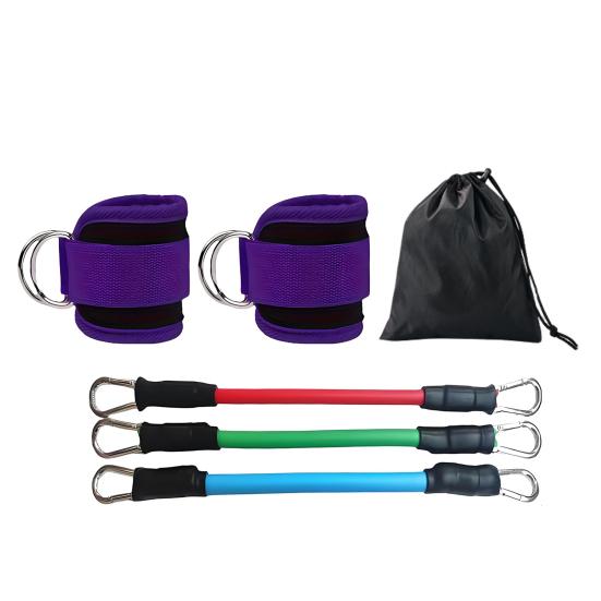Fitness Ankle Strap with 3 Resistance Bands Glute Workouts Leg Training Kickbacks Booty Hip Abductors Body Exercise Ankle Resistance Bands with Cuffs
