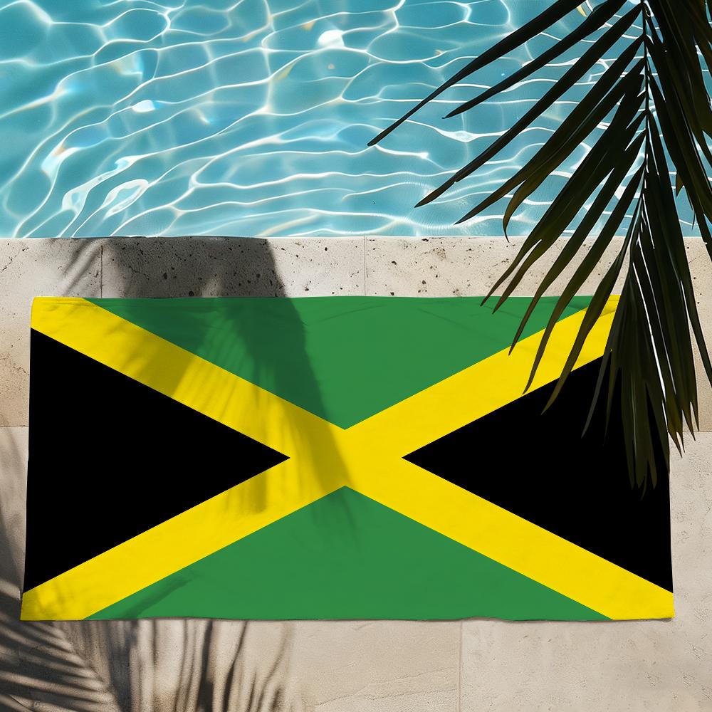 Jamaica Towel Quick Dry Absorbent Beach Towel for Sports, Fitness, Swimming and Outdoor Activities