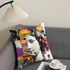 Retro Poster Luxury Cushion Cover Pillowcase Ultra Soft Skin Friendly Fabric Cloud Like Comfort & Concealed Zipper