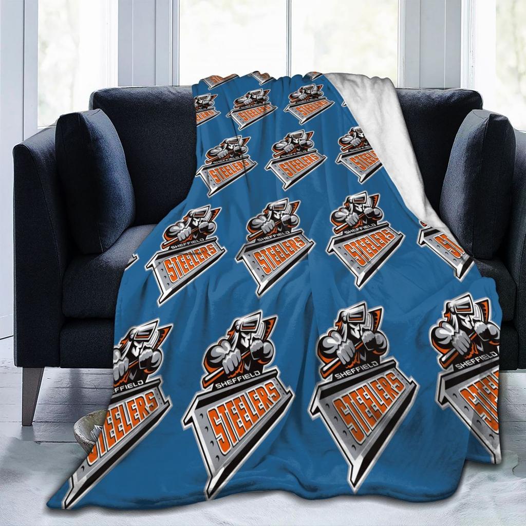 The Sheffield Steelers Blankets Fleece Sofa Throw Blanket Portable for Home Bedroom Outdoor Throws Bedspread Quilt