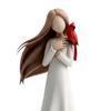 Figure Statue Girl Red Bird Decorative Figurine Smooth Texture Healing Aesthetic Design Home Desktop Ornament