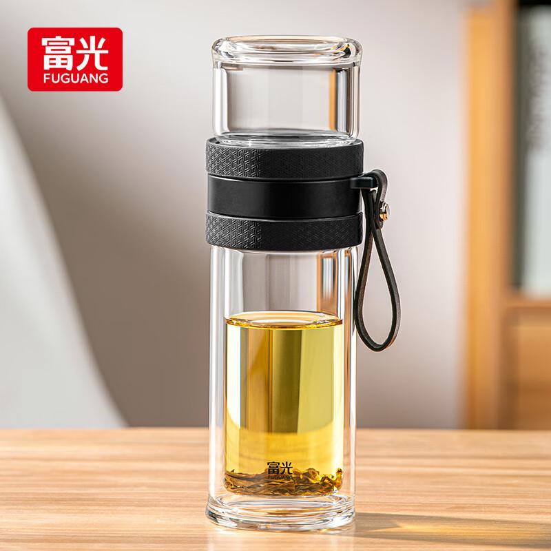 Fuguang Double-Layer Tea Separation Glass Cup