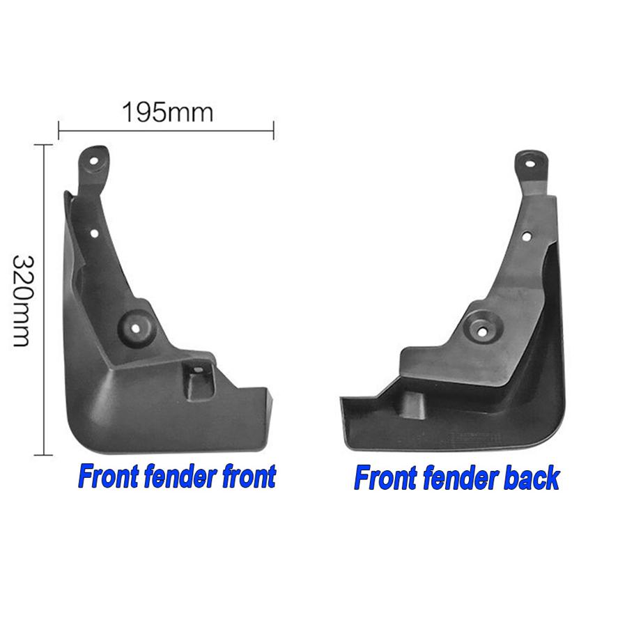 4 STK Bil Mud Flaps Sprutskjerm Skjerm Mudguard Passer For Toyota RAV4 2019-2020 Svart