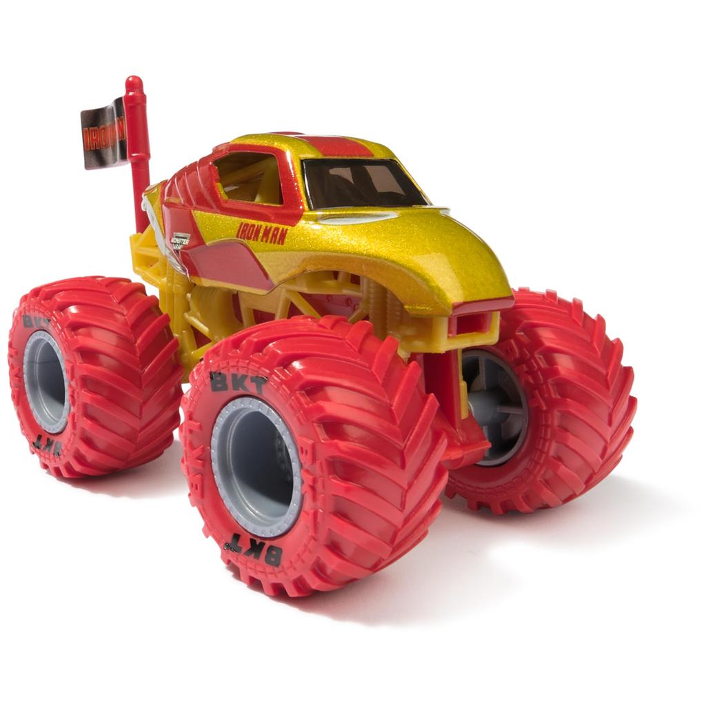 Monster Jam, Offisiell Marvel Iron Man Monster Truck, Støpt kjøretøy, 1:64 skala, Superhelt Leker for Barn, for Gutter Alder 3+