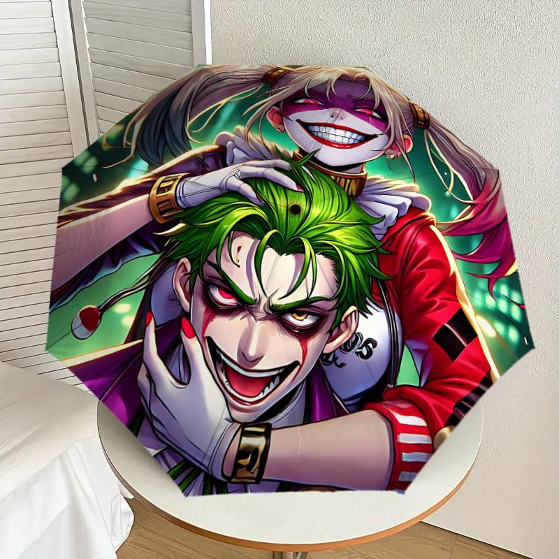 1PC Warner Joker Harley Umbrella-8-Rib Reinforced, Automatic Open, Lightweight & Durable-A44