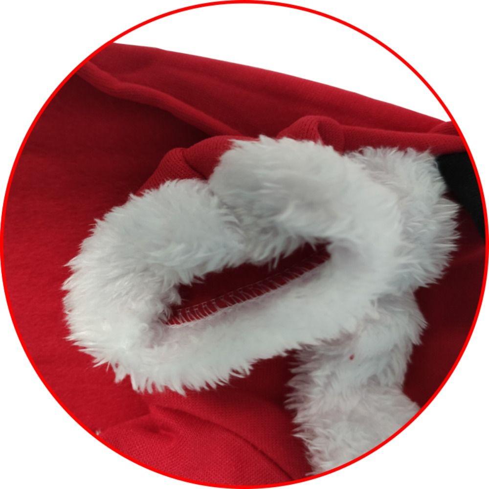Niedliches Weihnachtsmann Hautfreundliches Cosplay mit Mütze Haustierkostüm Hundeanzug Hunde-Hoodies