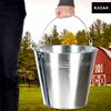 KADAX Bucket Garden Bucket Galvanized Metal 15 L