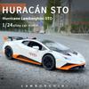 1/24 Lamborghini Huracan STO V10 Supercar Model Alloy Die Cast Vehicle Model Home Interior Collection Decorative Ornaments Gift
