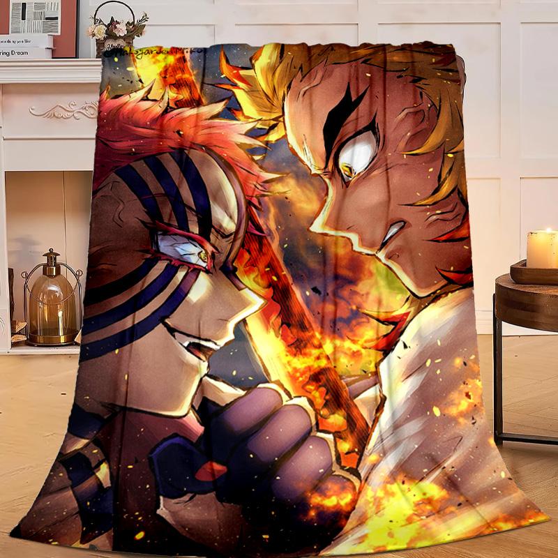 1PC Anime Samurai Warrior's Journey Flannel Blanket Gift, Suitable for Both Men And Women, Soft Ideal for Beds And Sofa, Birthday Or Christmas Gift
