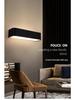 Black LED Wall Lamp: Dimmable Bedside Reading Light for Guest Room and Bedroom