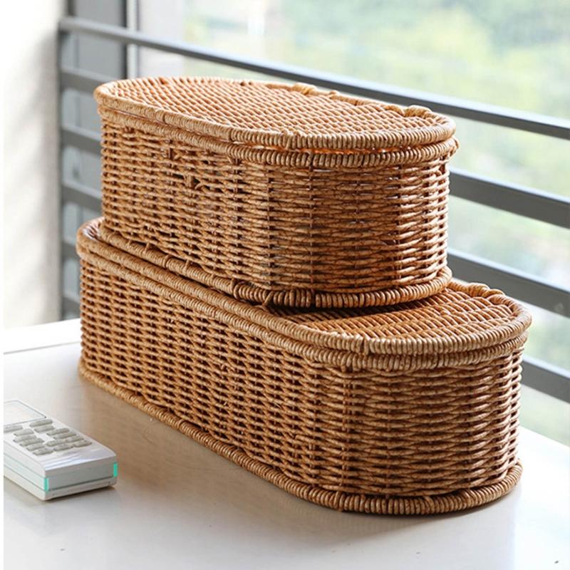 Mehrzweck-Rattan-Handgewebte Aufbewahrungskorb-Designs für Schränke, praktisch für die Heimdekoration und Aufbewahrungslösung