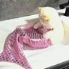 Mermaid Cat Halloween Costumes Sparkly Cosplay Dog Clothes Outfit for Small Kitten Birthday Party Dressing Up Pet Costumes   Cos