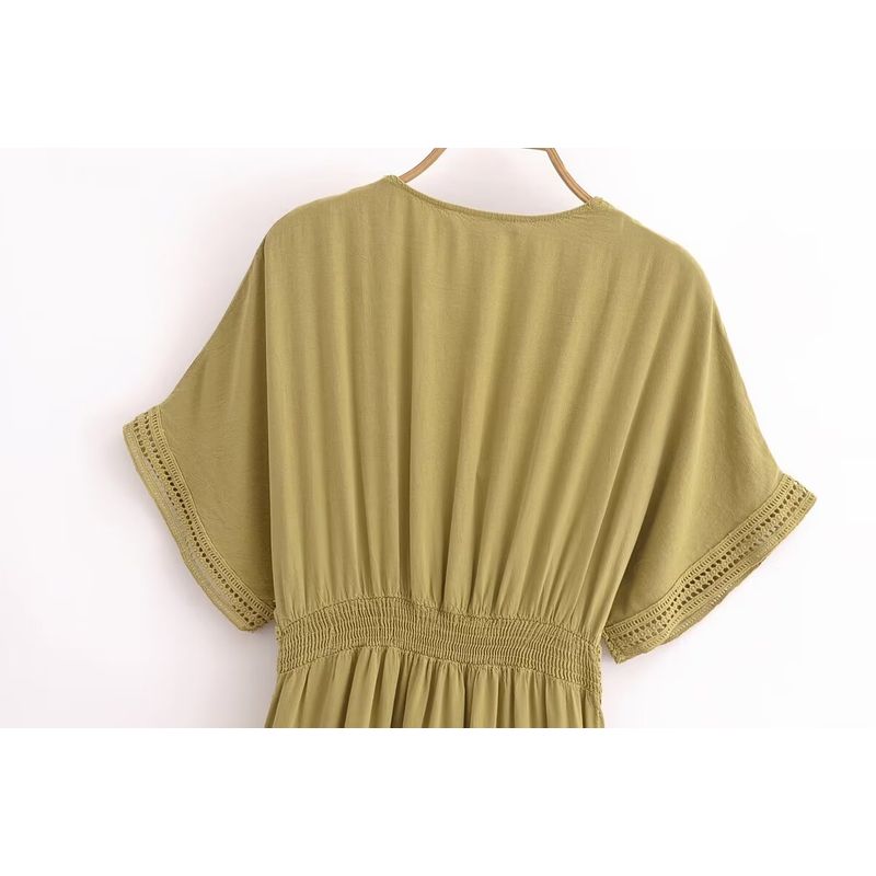 Kaslead New Arrival Women's Clothing Fashion Style Fashion Casual Lace Trim Girdle Dress 3337675