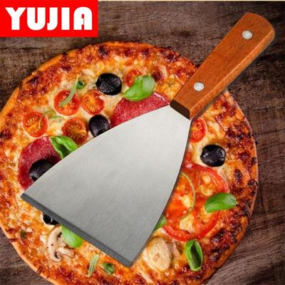 Stainless Steel Shovel Wooden Handle Shovel Cooking Shovel Barbecue Shovel Pancake Pizza Tool