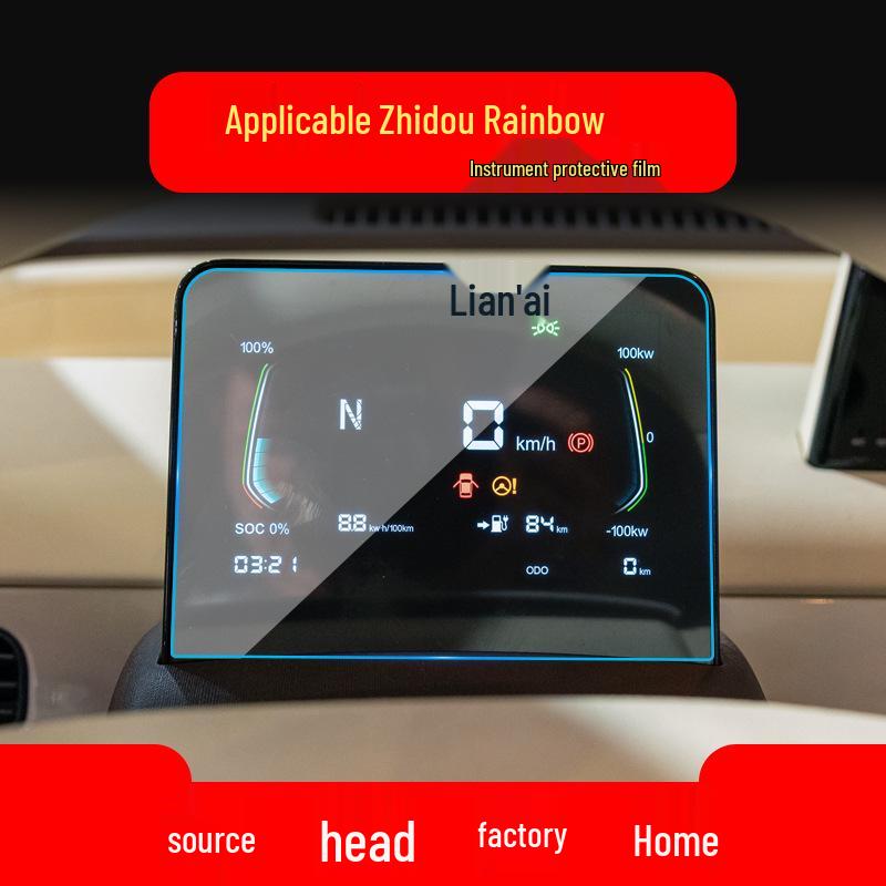 Zhi Dou Rainbow Navigation Screen Protector for 25 Models - Tempered Film for Car Interior Display and Instrument