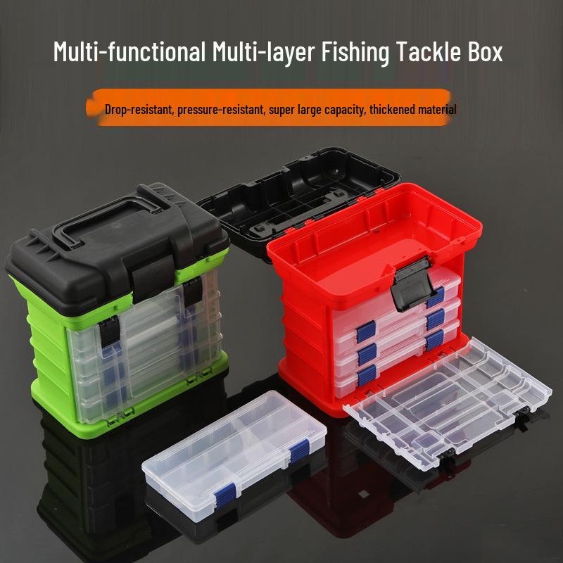 Five-Layer Handheld Fishing Lure Box - Drawer-Type ABS Storage for Fishing Gear