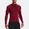 Under Armour ColdGear® Solid Logo Half Zip Fitted Long Sleeve T-Shirt Men Tops Red 1366072-625