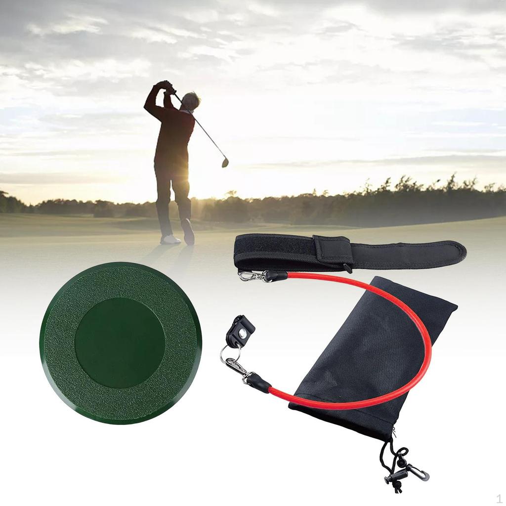 Golf Swing with Adjustable Resistance Rope and Protective Cup Cover