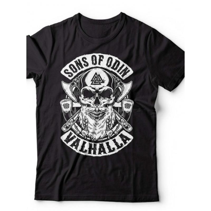 Men'S for Viking Warrior T-Shirt - Sons of Odin & Valhalla Norse Graphic Tee - Heavy Metal Inspired Norse Mythology Shirt - Black for Viking Design