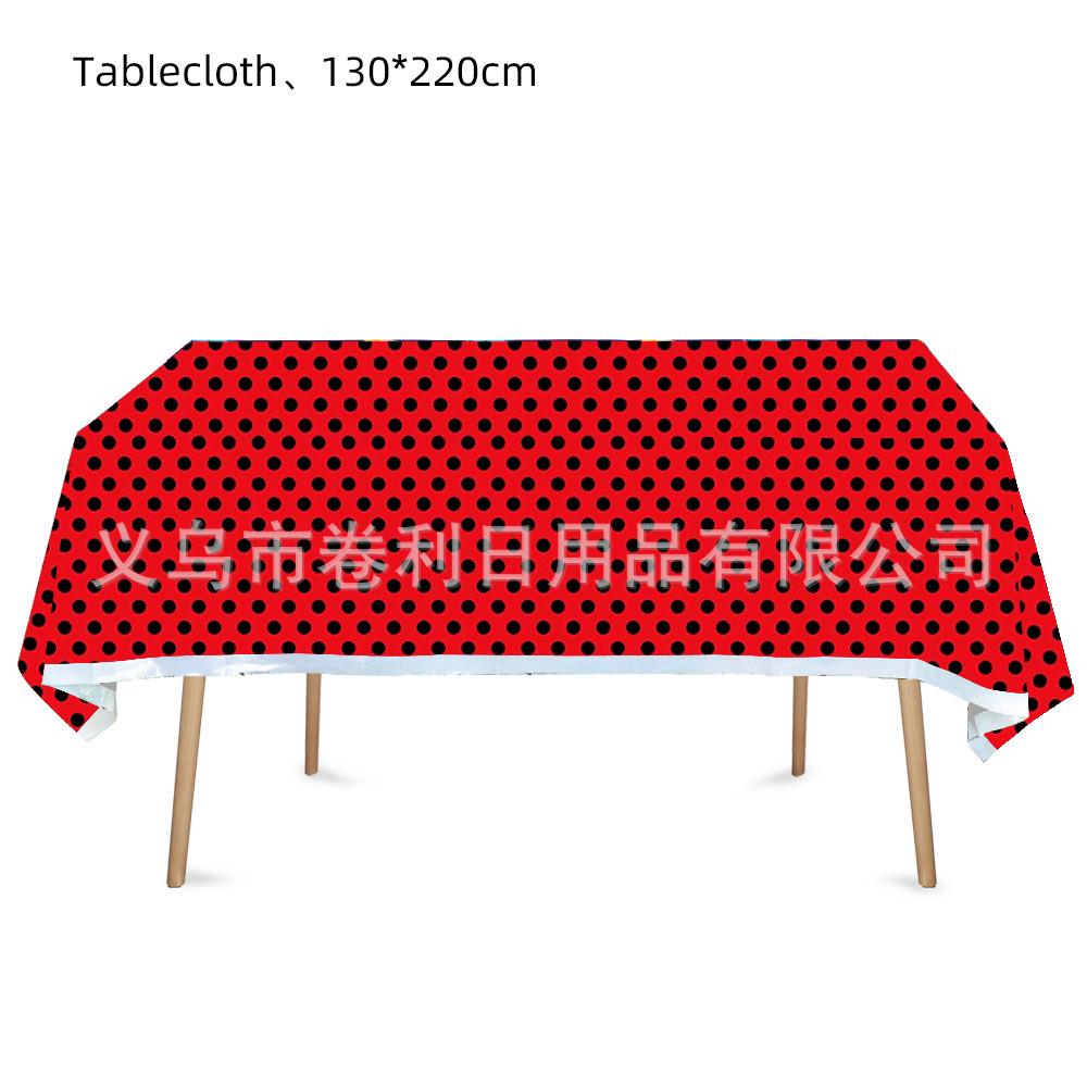 Ladybird Red Black Latex Balloon Birthday Party Tableware Paper Plates Tissue Tablecloth Supplies Cartoon Party