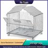 Foldable Galvanized Storage Cage for Warehouse and Workshop Use