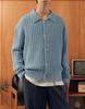 Mergo Boucle Button Collar Cardigan [Blue]
